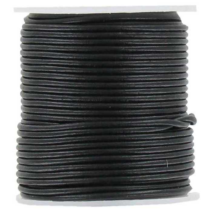 Black Round Leather Cord Spool 1.5mm Hobby Lobby 206037